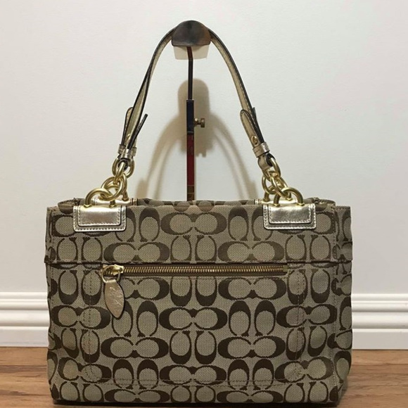 Coach | Bags | Coach Signature Gold Jacquard Fabric | Poshmark